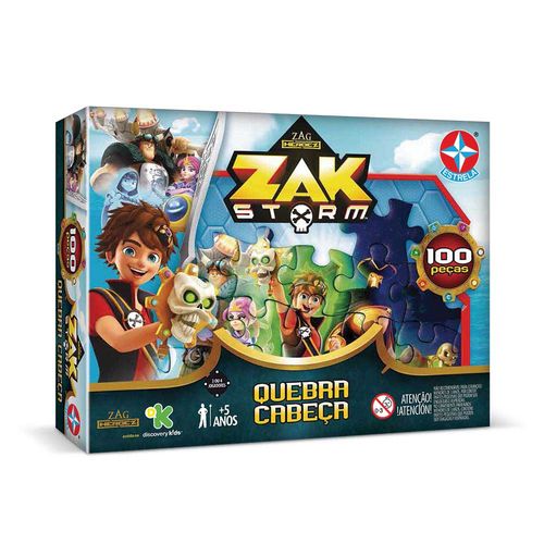 Quebra-Cabeça Zak Storm 100 peças peças Embalagem Estrela