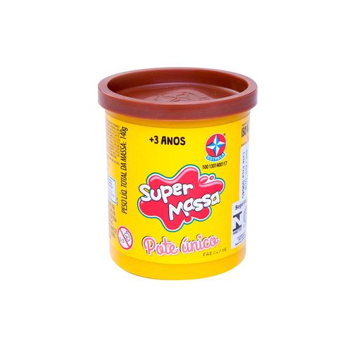 Massinha Super Massa Pote Único Marrom Produto Estrela