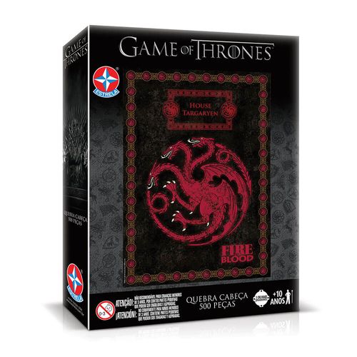 Quebra-Cabeça Game of Thrones Casa Targaryen Embalagem Estrela