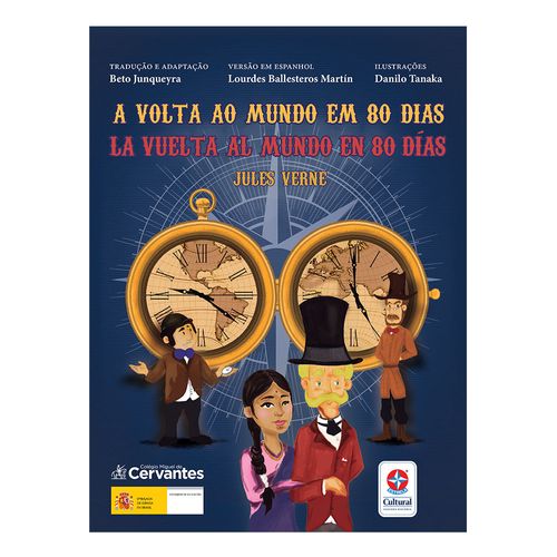 Livro-A-Volta-ao-Mundo-em-80-dias-bilingue-espanhol-Estrela-Cultural