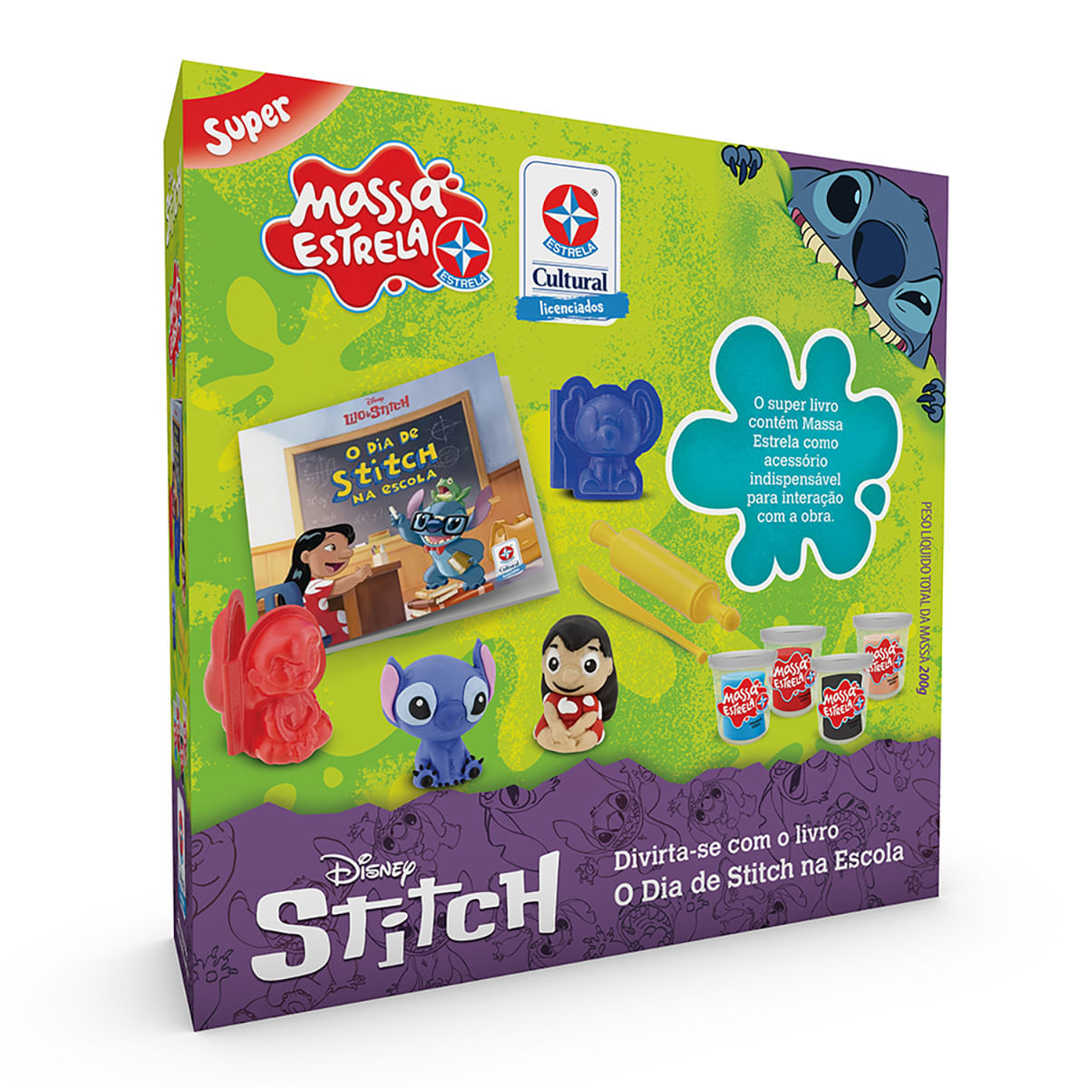 Livro O Dia De Stitch Na Escola Com Massa Estrela